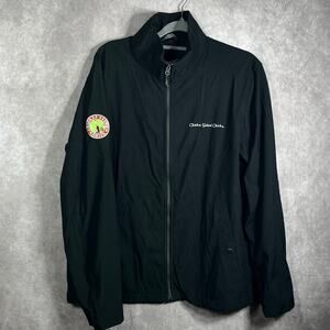 Chicken Salad Chick‎ Uniform Jacket Mens XL Black Zip Up Windbreaker Workwear